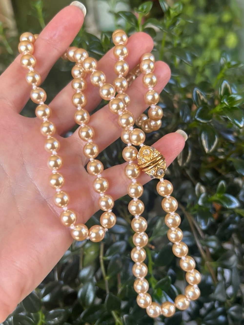 Vintage Nolan Miller Faux Pearl Necklace